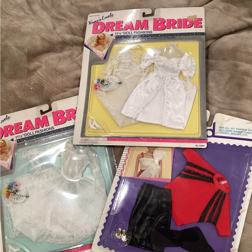 Dream Bride Barbie Doll Fashion Clothes (Set Outfits Set of 3)